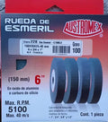RUEDA ESMERIL 6" GRANO 100,AUSTROMEX