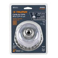 Carda Tipo Copa de 4" con Alambre Trenzado Fino y Multi-rosca Truper