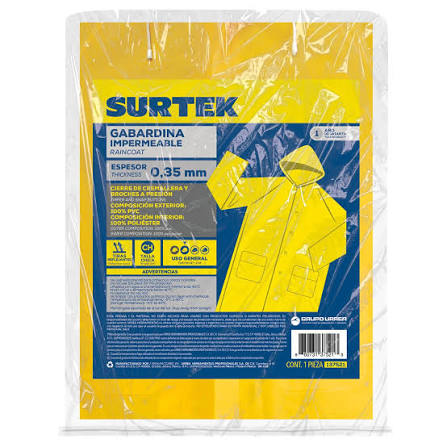 Gabardina Impermeable Talla M (Mediana) Surtek
