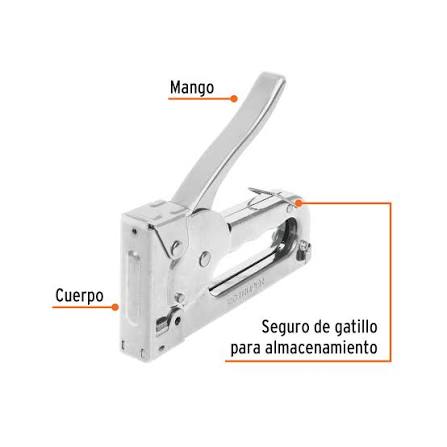 Engrapadora Tipo Pistola para 1/4" y 5/16" con 200 Grapas Truper