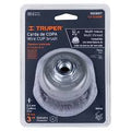 Carda Tipo Copa de 3" con Alambre Ondulado Fino y Multi-rosca Truper
