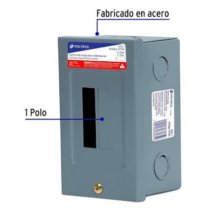 Centro de Carga de Sobreponer de 1 Polo Truper
