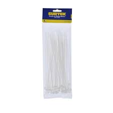 Cinchos de Plástico Natural 203 x 3.6 mm Paquete de 50 Pzas Surtek