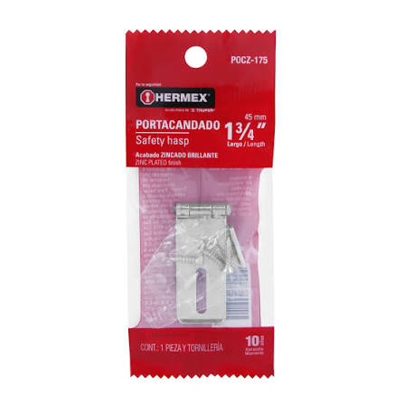 PORTACANDADO DE ACERO ZINCADO 1-3/4', ,HERMEX