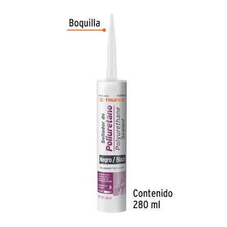 Sellador de Poliuretano de 280 ml Negro Truper