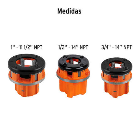 Juego de 4 Tarrajas para Tubo de 1/2" a 1" Truper