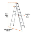 Escalera de Tijera de Aluminio de 7 Escalones (EST-27) Truper