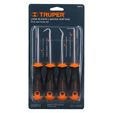 Juego de Punta y Ganchos Multiusos de 4 Piezas Truper