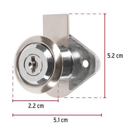 Cerradura para Mueble Modelo 21 Cromo Hermex Basic Truper