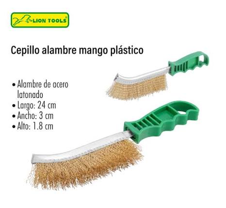 Cepillo de Alambre de 10" con Mango de Plástico Lion Tools