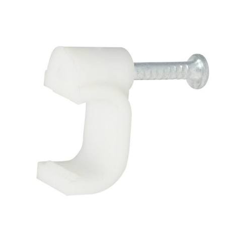 Grapas para Cable de 10 mm Blanco 20 Pzas Surtek