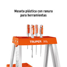 Escalera de Tijera Tipo II de 9 Peldaños con Bandeja Truper
