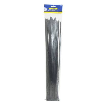Cinchos de Plástico Negro 368 x 4.6 mm Paquete de 25 Pzas Surtek