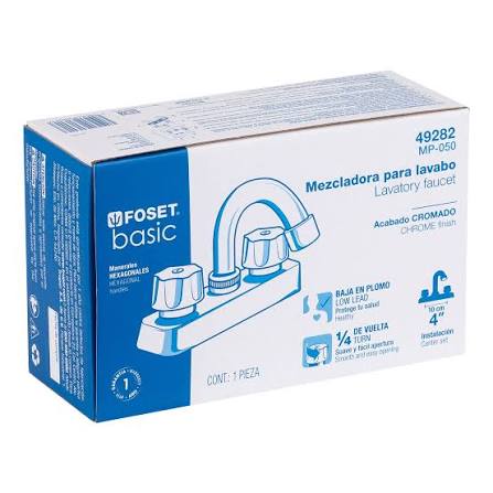 Mezcladora Plástica de 4" para Lavabo con Manerales Hex Basic Truper