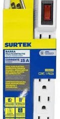 Multicontacto de 6 Entradas con Cable de 30 cm Surtek