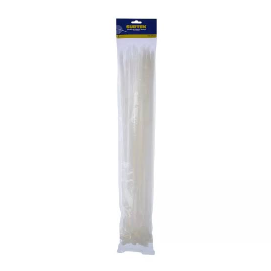 Cinchos de Plástico Blanco 368 x 4.6 mm Paquete de 25 Pzas Surtek