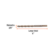 Broca para Concreto de 3/8" x 6" Truper