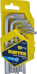 Juego de 10 Llaves Hexagonales "L" Métricas en Rack Surtek (ALLF10M)
