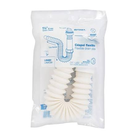 Céspol Flexible de 1 1/4" con Contra para Lavabo Truper