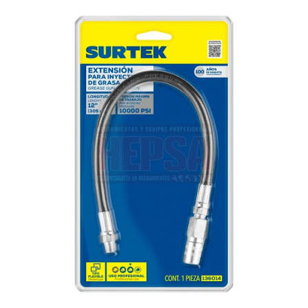 Extensión Flexible de 12" para Inyector de Grasa Surtek