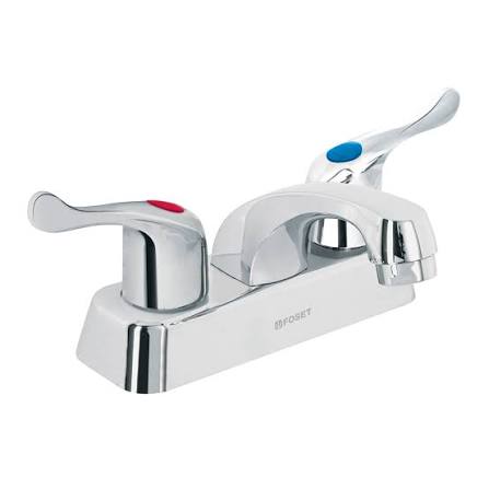 Mezcladora Plástica de 4" para Lavabo con Manerales de Palanca Truper