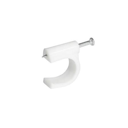 Grapas para Cable Coaxial de 8 mm Blanco 20 Pzas Surtek