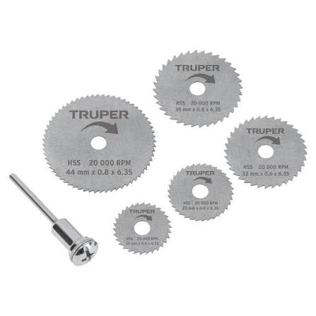 Kit de Mini Discos Sierra para Herramienta Rotativa de 5 Piezas Truper