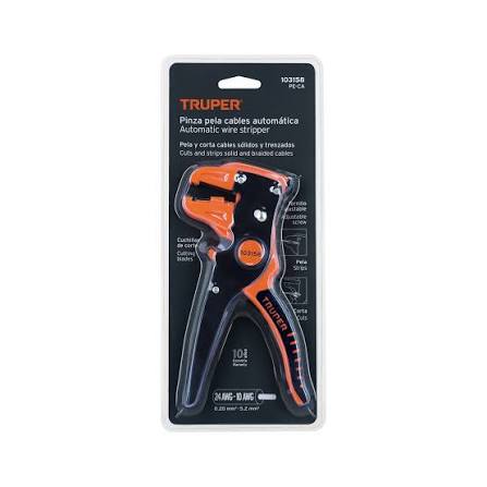 Pinza Pelacables Automática de 7" (24 a 10 AWG) Truper