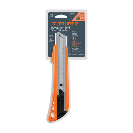 Cutter de 25 mm Reforzado de Plástico con Alma Metálica Truper