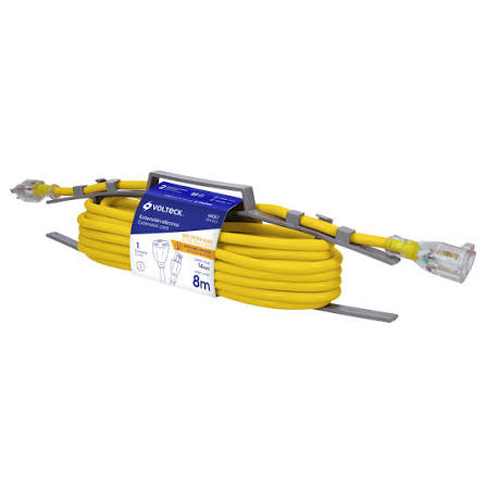 Extensión Reforzada Aterrizada 8 m, Calibre 14 AWG Truper