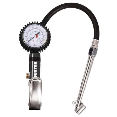 Inflador con Manómetro y Conexión 1/4" NPT Surtek