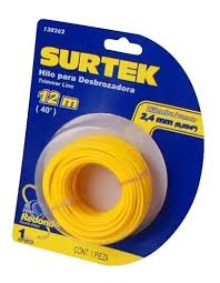 Hilo de Nylon Redondo para Desbrozadora 2.4 mm x 12 m Surtek
