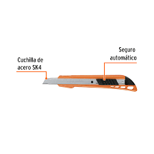 Cutter de 9 mm Reforzado de Plástico con Alma Metálica Truper