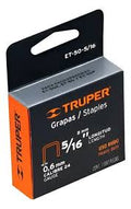 Caja con 1,000 Grapas de 5/16" (Corona 10.7 mm) para ET-50 Truper
