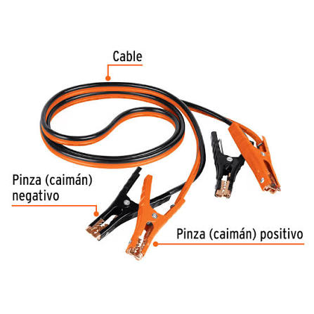 Cables Pasa Corriente 3 m, 225 A, 8 AWG con Funda Truper