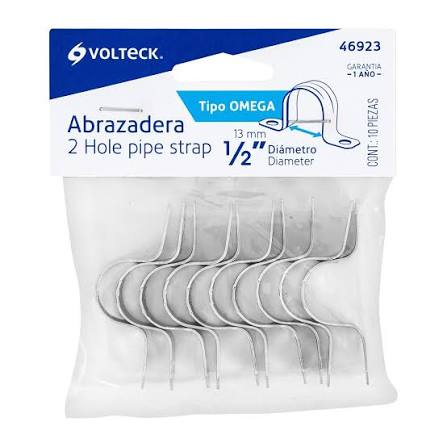 Bolsa con 10 Abrazaderas 1/2" Tipo Omega Volteck (Grupo Truper)