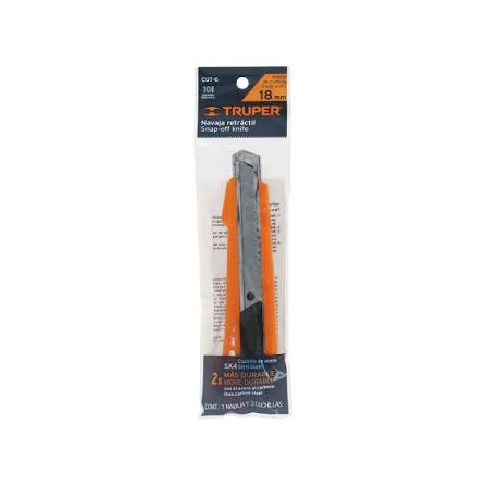Cutter de 18 mm Reforzado de Plástico con Alma Metálica Truper