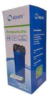 PORTACARTUCHO AZUL 10" 3/4" CON PURGADOR