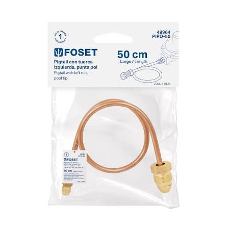 Pigtail con Tuerca Izquierda Punta POL de 50 cm Truper