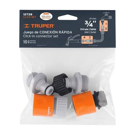 Juego de 5 Conectores Rápidos de 3/4" Truper