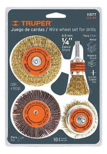 Juego de 4 Cardas para Taladro Truper