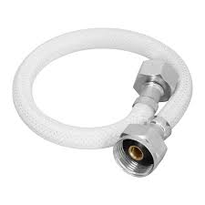 Manguera Flexible de Vinilo Blanco para WC de 1/2" x 7/8" x 50 cm Truper