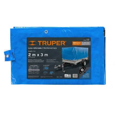 Lona Reforzada Azul de 2 x 3 m Truper