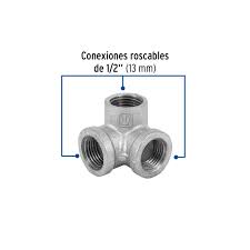 Codo Rincón Galvanizado de 1/2" Truper